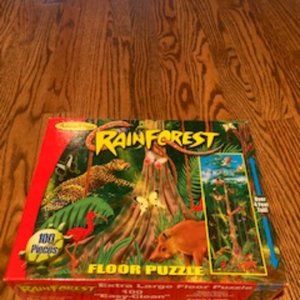 Melissa & Doug  Rainforest Extra Large Floor Puzzle 100 "Easy Clean Pieces"